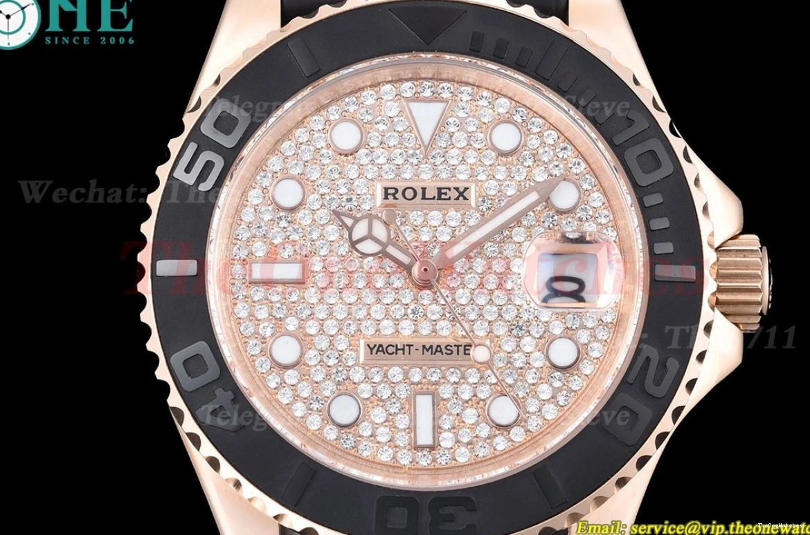 Diamond 126655 MY8215 GDF Dot Yacht-Master SS RG 40mm 0304